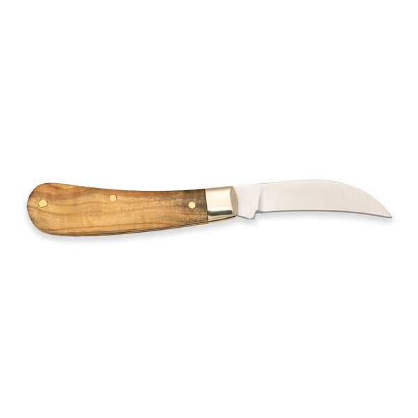Peach Pruner - 60mm Blade - Olive Wood Handle