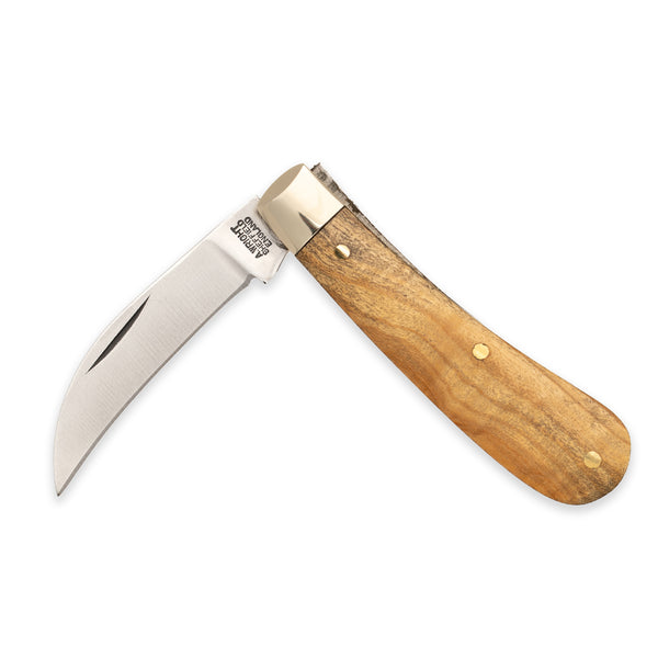Peach Pruner - 60mm Blade - Olive Wood Handle