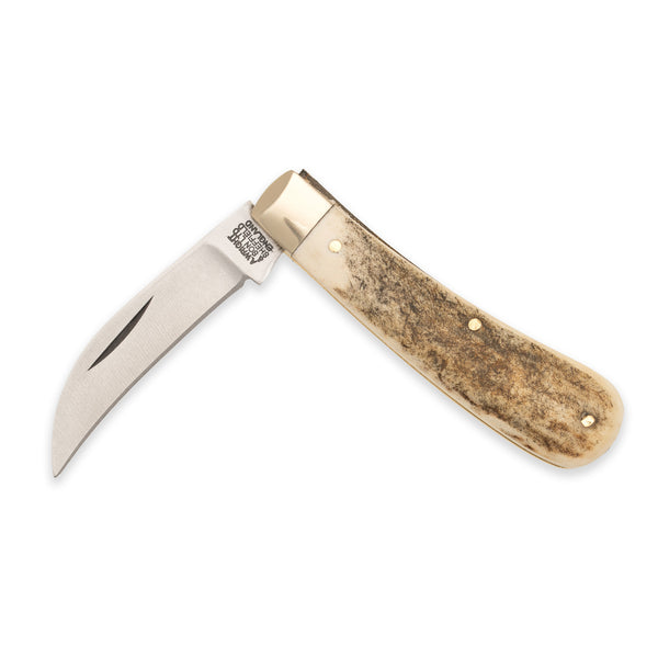 Peach Pruner - 60mm Blade - Stag Antler Handle