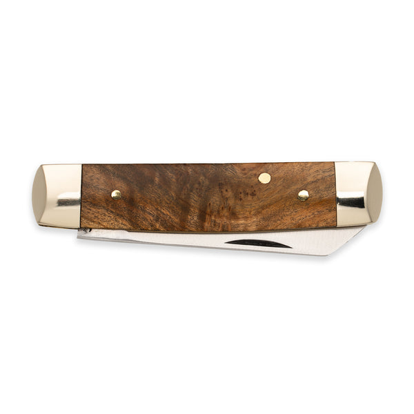 Senator - 71mm Blade - Olive Wood Handle with Chased Workback