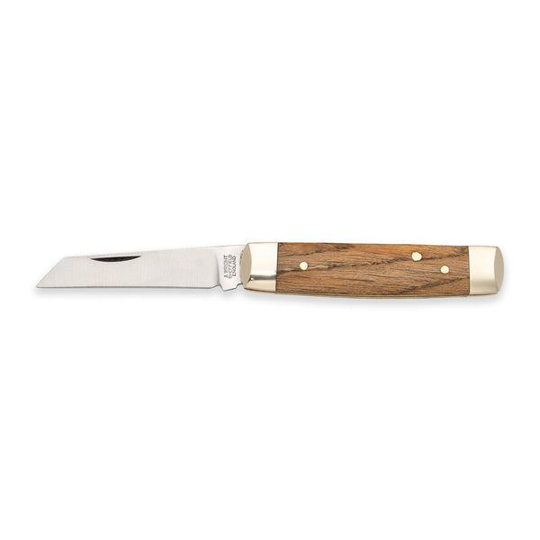 Senator - 71mm Blade - Whisky Barrel Oak Handle with Chased Workback