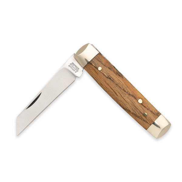 Senator - 71mm Blade - Whisky Barrel Oak Handle with Chased Workback