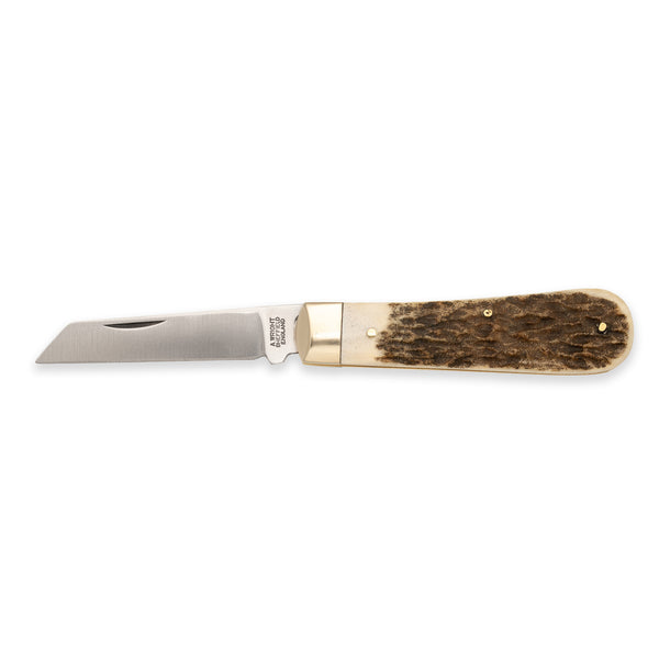 3 1/2" Lambfoot - 71mm Blade - Stag Antler Handle