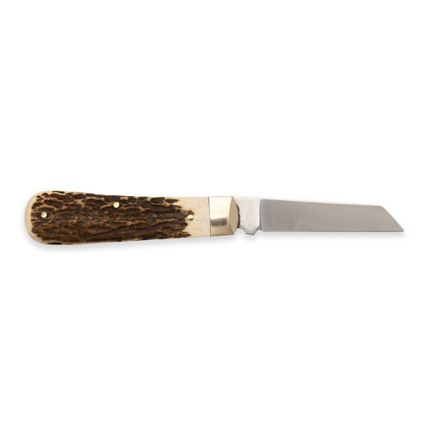 3 1/2" Lambfoot - 71mm Blade - Stag Antler Handle