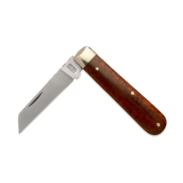 3 1/2" Lambfoot - 71mm Blade - Snakewood Handle with Traditional Workback