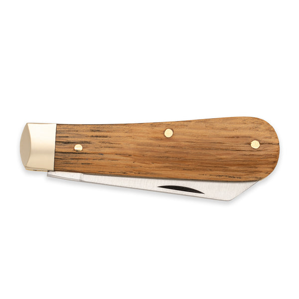 3 1/2" Lambfoot - 71mm Blade - Whisky Barrel Oak Handle