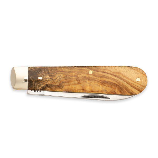 Spearpoint - 71mm Blade - Olive Wood Handle