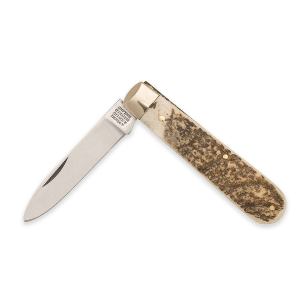 Spearpoint - 71mm Blade - Stag Antler Handle