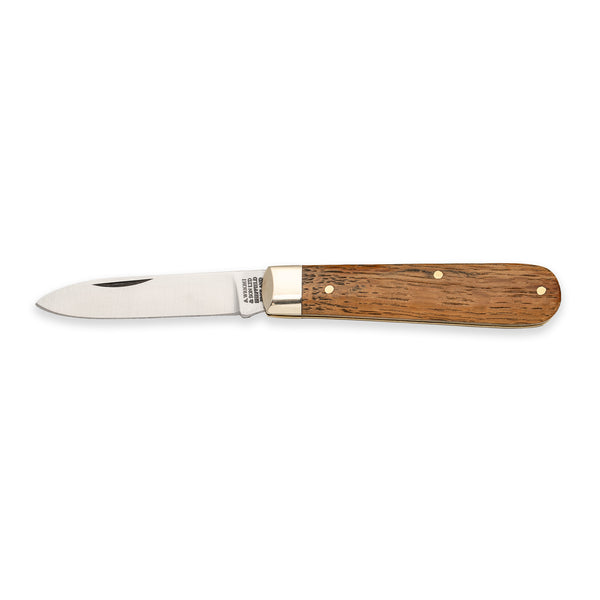 Spearpoint - 71mm Blade - Whisky Barrel Oak Handle