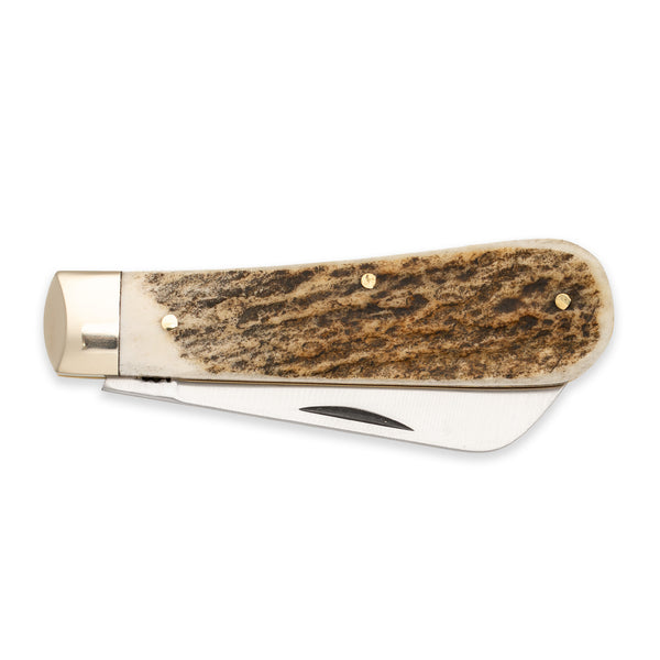 Sheepfoot - 71mm Blade - Stag Antler Handle