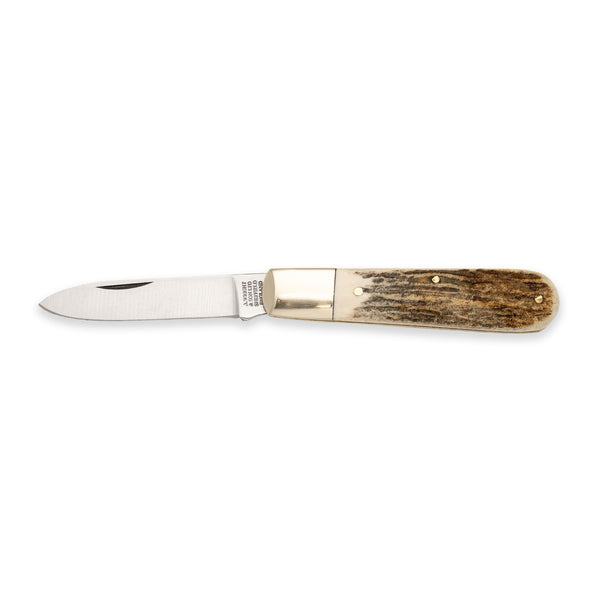 Barlow Spearpoint - 71mm Blade - Stag Antler Handle