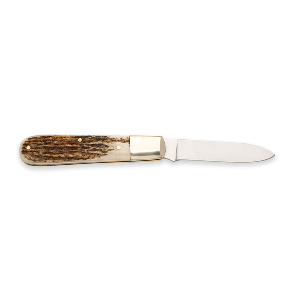 Barlow Spearpoint - 71mm Blade - Stag Antler Handle