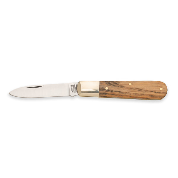 Barlow Spearpoint - 71mm Blade - Whisky Barrel Oak Handle