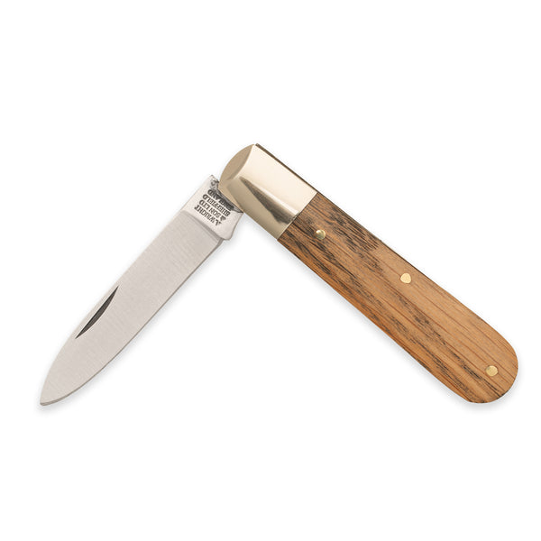 Barlow Spearpoint - 71mm Blade - Whisky Barrel Oak Handle