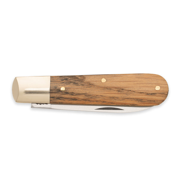 Barlow Spearpoint - 71mm Blade - Whisky Barrel Oak Handle