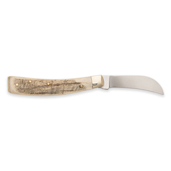 3 1/4" Pruner End Cap - 71mm Blade - Stag Antler Handle