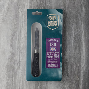 Spearpoint - 60mm Blade - Bolstered Imitation Stag Handle