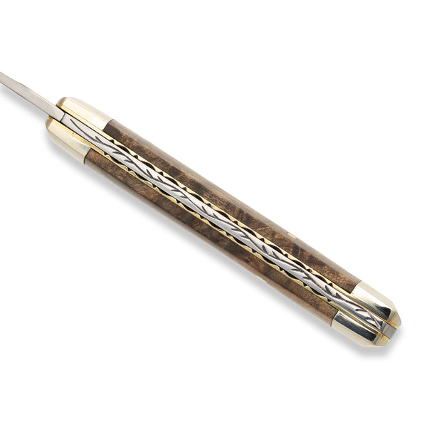 Senator - 71mm Blade - Olive Wood Handle with Chased Workback