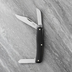Stockman - Triple Blade - Black Resin Handle