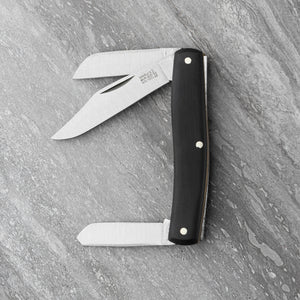 Stockman - Triple Blade - Black Resin Handle