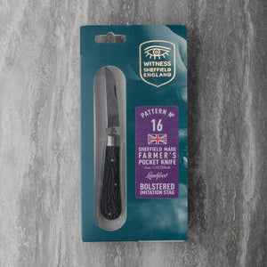 Lambfoot - 60mm Blade - Bolstered Imitation Stag Handle