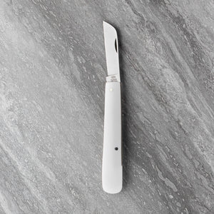 Budding Knife - 50mm Blade - White Resin Handle