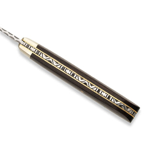 3 1/2" Lambfoot - 71mm Blade - Ebony Handle with Traditional Workback