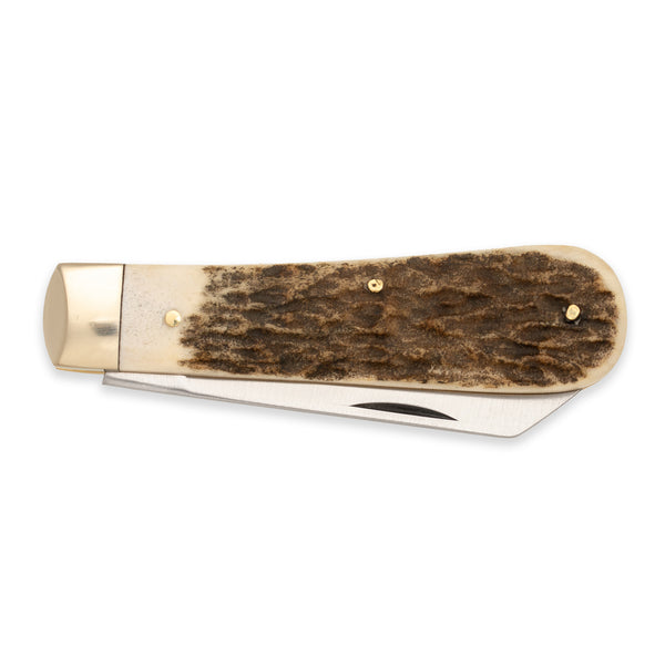 3 1/2" Lambfoot - 71mm Blade - Stag Antler Handle