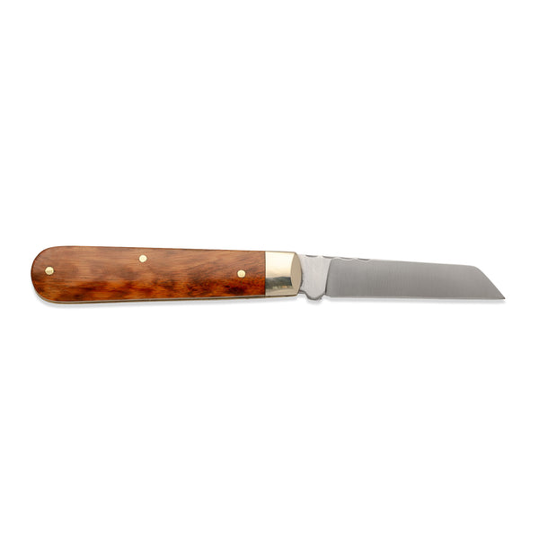 3 1/2" Lambfoot - 71mm Blade - Snakewood Handle with Traditional Workback