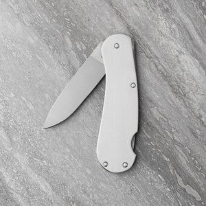 Locking Drop Point - 60mm Blade - Stainless Steel