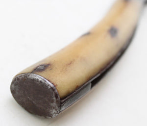 Antique Flat Cap Pruner Pocket Knife - Stag Antler Handle