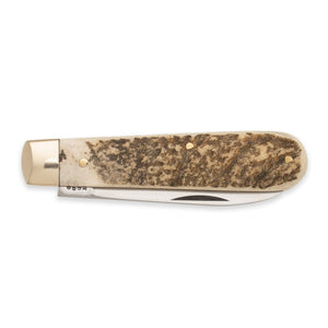 Spearpoint - 71mm Blade - Stag Antler Handle