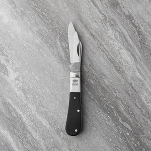 Twin Blade Barlow - Clip Point & Pen - Black Resin Handle