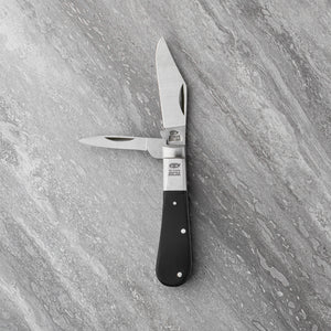 Twin Blade Barlow - Clip Point & Pen - Black Resin Handle