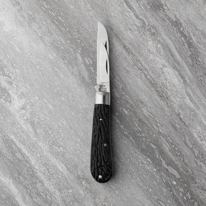 Twin Blade Pocket Knife - Lambfoot & Pen - Imitation Stag Handle
