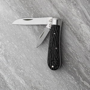 Twin Blade Pocket Knife - Lambfoot & Pen - Imitation Stag Handle