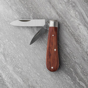Twin Blade Spearpoint & Pen - Hardwood Handle