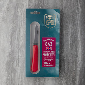 Spearpoint - 60mm Blade - Hi-Vis Resin Handle