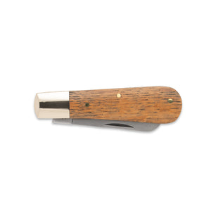 Barlow Sheepfoot - 70mm Blade -  Whisky Barrel Oak Handle