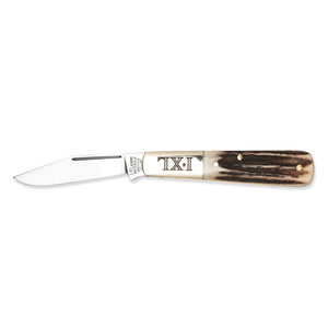 George Wolstenhom - Clip Point Barlow - 70mm Blade - Stag Antler Handle