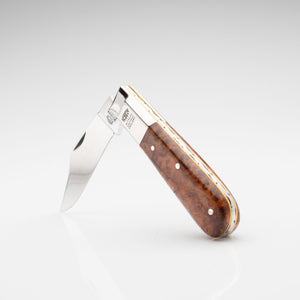 Barlow - 55mm Blade - Amboyna Burr Handle with Traditional Workback