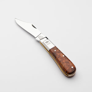 Barlow - 55mm Blade - Amboyna Burr Handle with Traditional Workback