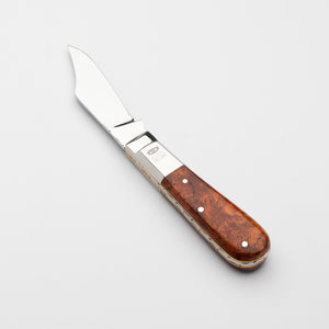 Barlow - 55mm Blade - Amboyna Burr Handle with Traditional Workback
