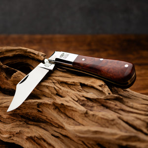 Barlow - 55mm Blade - Amboyna Burr Handle