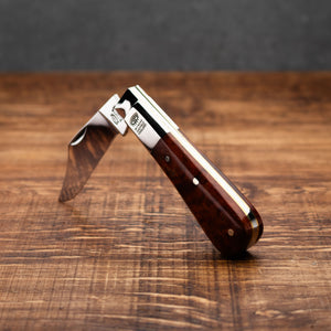 Barlow - 55mm Blade - Amboyna Burr Handle