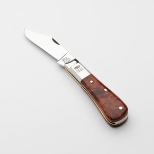 Barlow - 55mm Blade - Amboyna Burr Handle