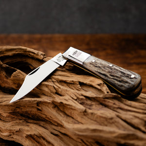 Barlow - 55mm Blade - Stag Antler Handle with Traditional Workback