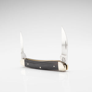Bolstered Penknife - Lambfoot & Pen Blades - Buffalo Horn Handle with Traditional Workback