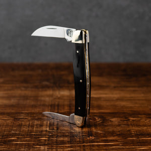 Bolstered Penknife - Lambfoot & Pen Blades - Buffalo Horn Handle with Traditional Workback