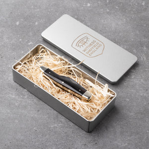 Bolstered Penknife - Lambfoot & Pen Blades - Buffalo Horn Handle with Traditional Workback